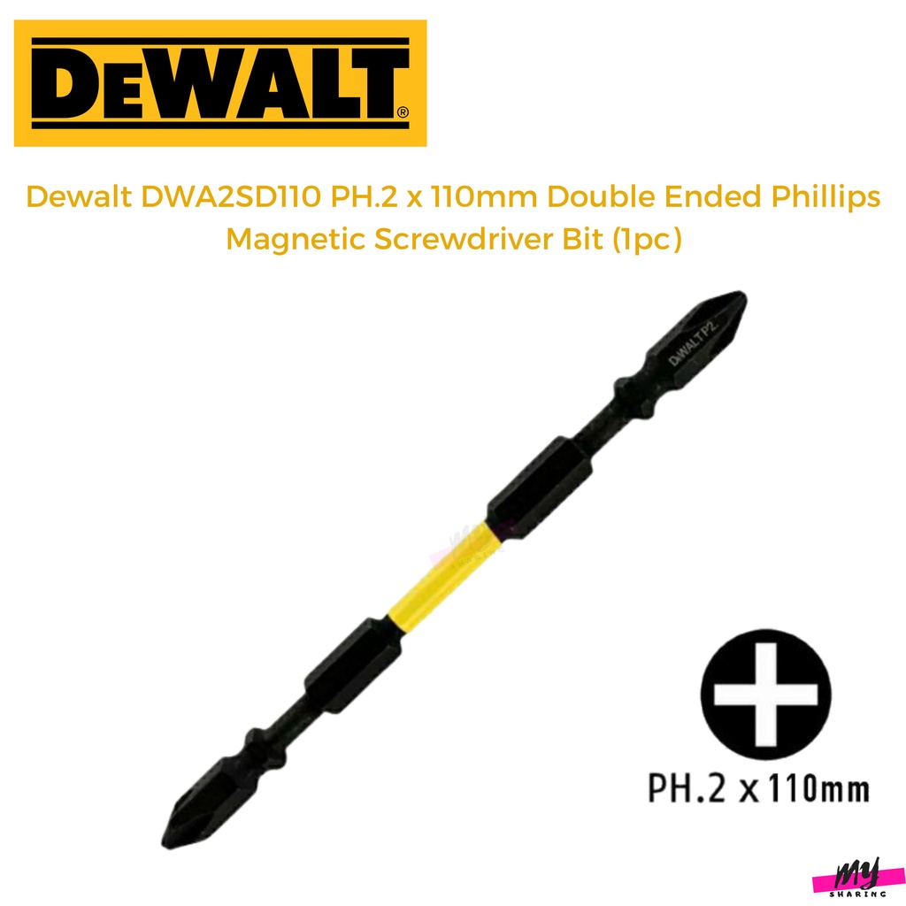 Dewalt DWA2SD110 PH.2 x 110 มม. ดอกไขควงแม่เหล็กแฉกปลายคู่ (1 ชิ้น)