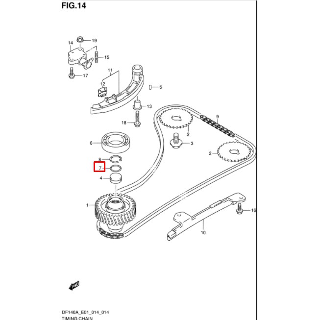 09280-22022-000 O RING(D:1.9,ID:21.8) โอริง เครื่องยนต์เรือซุซุกิ Suzuki Outboard 09280-22022 092802
