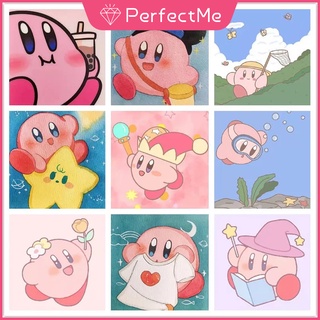 ชุดงานปักครอสติชเม็ดบีด ทรงเพชร รูปการ์ตูน Kirby ขนาด 30x30 ซม. แฮนด์เมด DIY สําหรับเด็ก