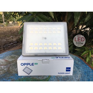 🔥จัดส่งด่วน Kerry ของถึงเร็ว 🚚 โคมฟลัดไลท์ LED 100W OPPLE ราคาถูกสุด ไฟต่อเนื่อง LED แสงไม่ร้อน กินไฟต่ำเพียง