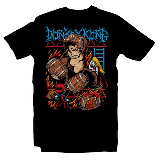 [S-5XL]เสื้อยืด ผ้าฝ้าย ทรงหลวม ลาย Donkey Kong Battle แฟชั่นยอดนิยม สําหรับผู้ชาย