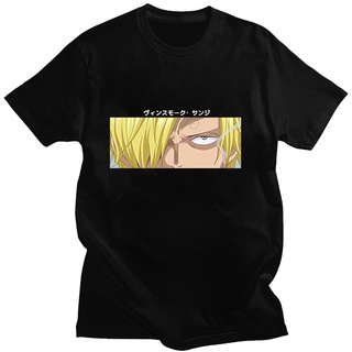 [S-5XL] เสื้อยืดแขนสั้นลําลอง พิมพ์ลายการ์ตูนอนิเมะ One Piece Sanji ทรงหลวม โอเวอร์ไซซ์ แฟชั่นฤดูร้อน สไตล์ฮาราจูกุ สําห