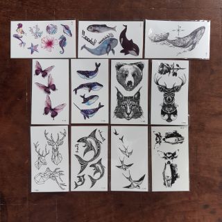 Tattoo Sticker 100 ลาย Set G