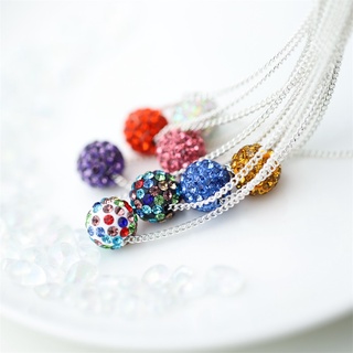 สร้อยคอผู้หญิงไทเทเนี่ยม แต่งลูกปัดคริสตัล แฟชั่นสไตล์เกาหลี