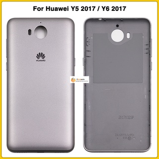 Eby- ฝาครอบแบตเตอรี่ด้านหลัง พร้อมปุ่มปรับระดับเสียง สําหรับ Huawei Y5 2017 Y6 2017