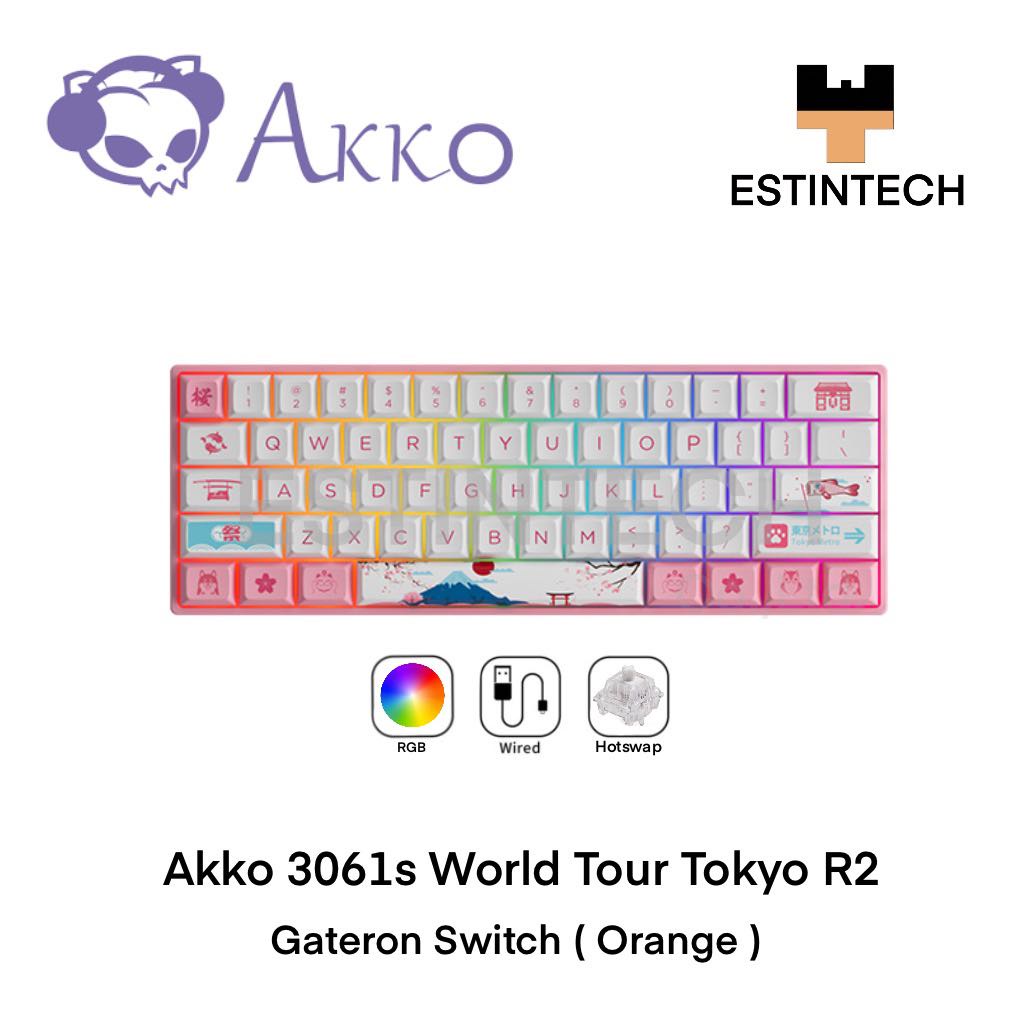Keyboard (คีย์บอร์ด) Akko 3061s World Tour Tokyo R2 Gateron Switch (Orange) ของใหม่ประกัน 1ปี