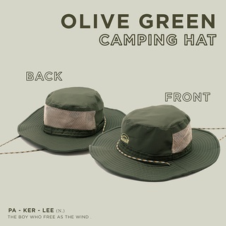 หมวก Camping Hat (สี Olive Green) ผ้า Nylon คืนทรงง่าย ระบายอากาศดี