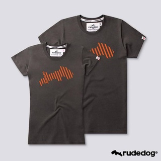 Rudedog เสื้อยืดชาย/หญิง สีชาร์โคล รุ่น Backslash (ราคาต่อตัว)