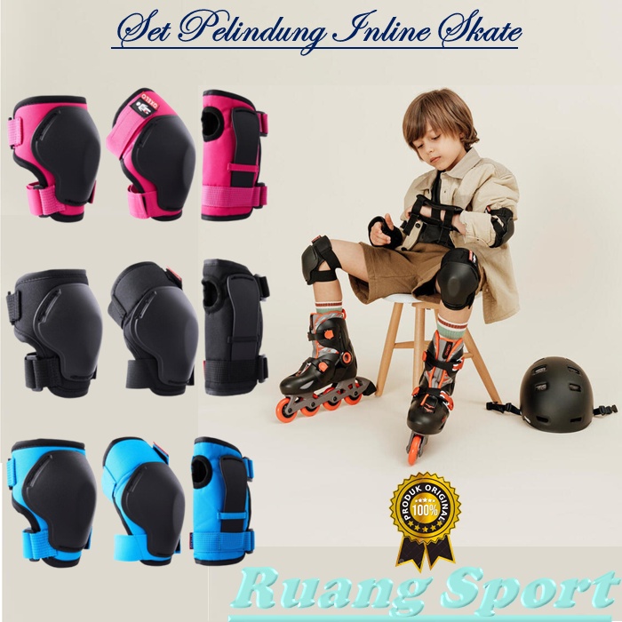 Siku Deker Oxelo Children& 39;s Protective Set 3 ส่วน Elbow / Knee / Wrist Kid& 39;s 2 x 3 ชิ้น Roll