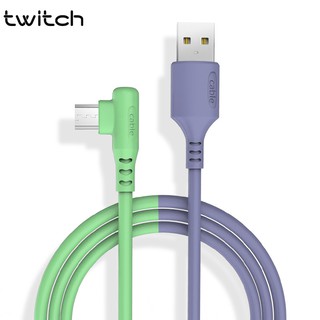 Twitch สายเคเบิล Micro Usb Type C 5a แบบชาร์จเร็ว 90 องศา สําหรับโทรศัพท์มือถือ