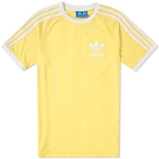 Adidas เสื้อยืด ลาย RETRO CALIFORNIA สีเหลือง