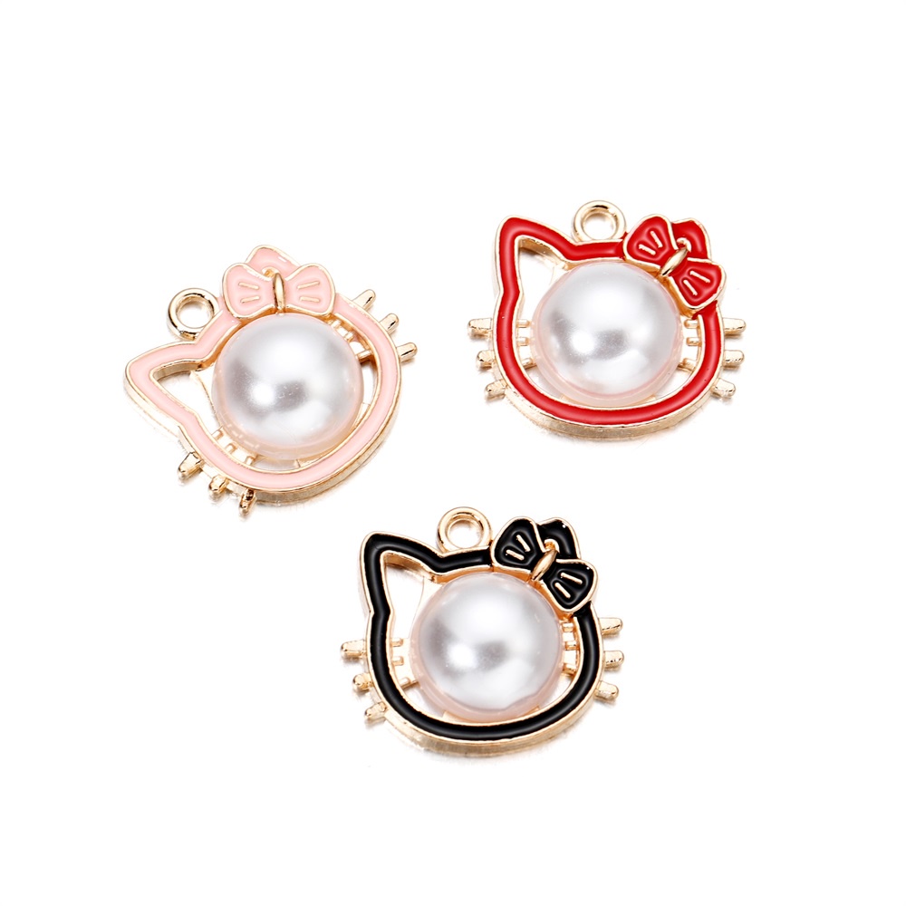 St.kunkka 5pcs ที่คาดผมแมวสีสันสดใสจี้โลหะผสมมุก DIY สำหรับสร้อยคอ Jewelry ราคา ถูกที่สุด ดีลบีเคเค แกลเลอรีภาพที่ 3
