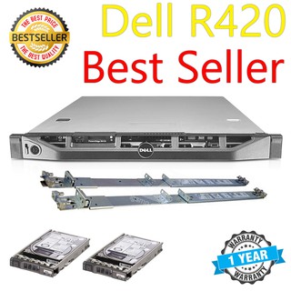 (ส่งฟรี รับประกัน 1 ปี ออก vat ได้) Server Dell R420 CPU E5-2420x2 RAM 32GB/64GB HDD SAS3TBx2 Dual Power x 2