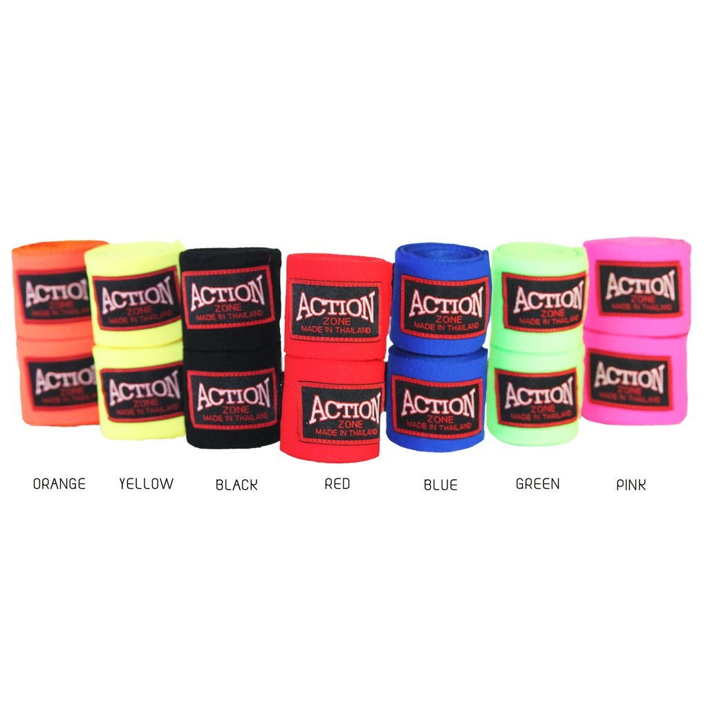 Boxing & Martial Arts 170 บาท Muaythai Original Handwraps ผ้าพันมือมวยไทย ผ้ายืด รุ่นนุ่ม Sports & Outdoors
