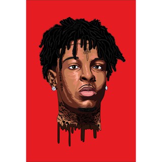 โปสเตอร์ 21savage 21ซาเวจ Poster วอลเปเปอร์ ตกแต่งผนัง Hip hop Hiphop ฮิปฮอป rapper แร็ปเปอร์ ของขวัญ โปสเตอร์ฮิปฮอป