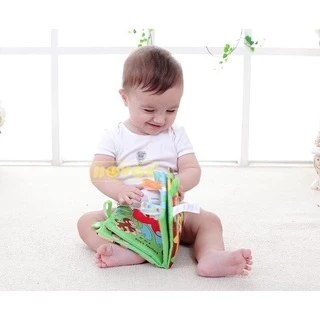 หนังสือผ้า JJOVCE หนังสือผ้าหัดจับ มีเสียงก๊อบแก๊บ สีสันสดใส