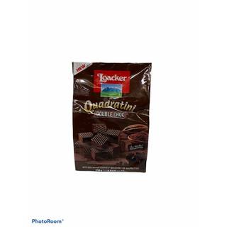 LOACKER Quadratini Double Choco สีน้ำตาล รสใหม่ล่าสุด!! 1แพค/250g ราคาพิเศษ พร้อมส่ง!!