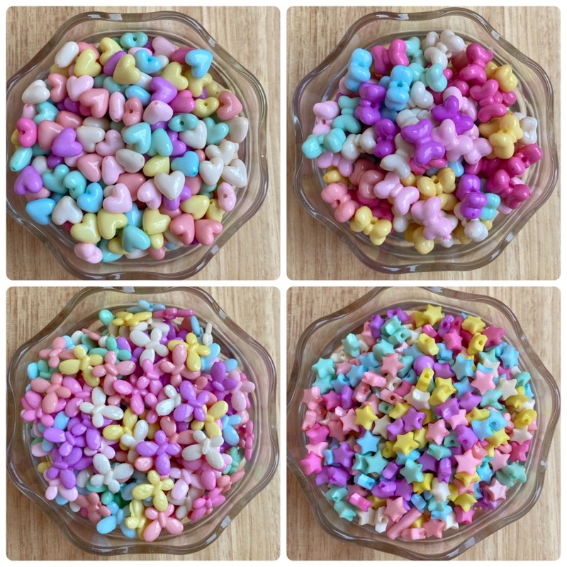 (A024)ลูกปัดสีพาสเทล2 มีหลายแบบ ลูกปัดdiy ลูกปัดเครื่องประดับ