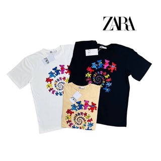 พร้อมส่ง เสื้อยืดงานป้าย Zara น้องหมี น่ารักมาก อก44-46”