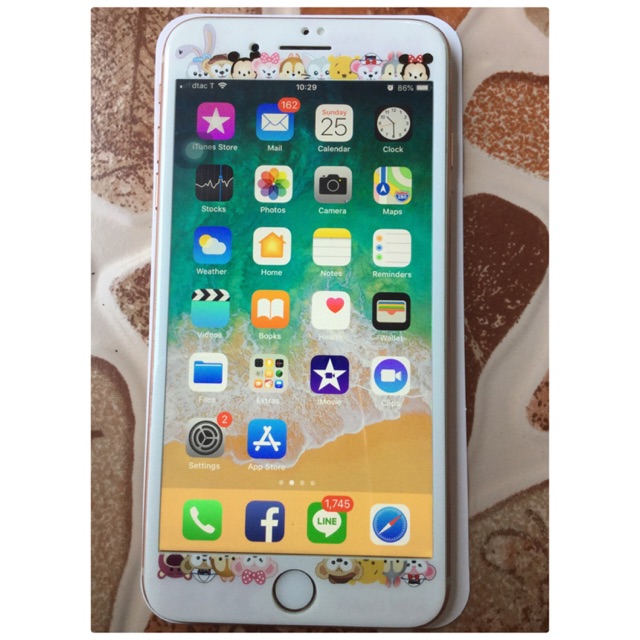 ฟิล์มกระจกลายการ์ตูน ลาย tsum tsum iphone 7plus/8plus