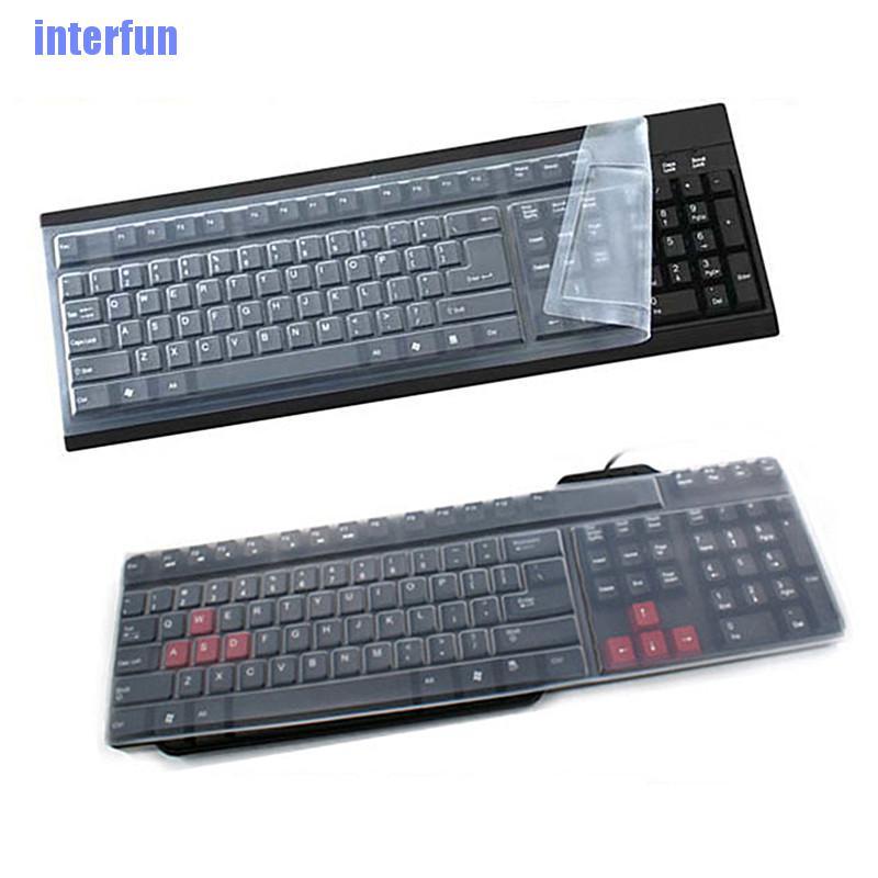 (Interfun) แผ่นซิลิโคนป้องกันคีย์บอร์ดคอมพิวเตอร์ 1 ชิ้น