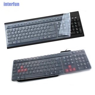 (Interfun) แผ่นซิลิโคนป้องกันคีย์บอร์ดคอมพิวเตอร์ 1 ชิ้น