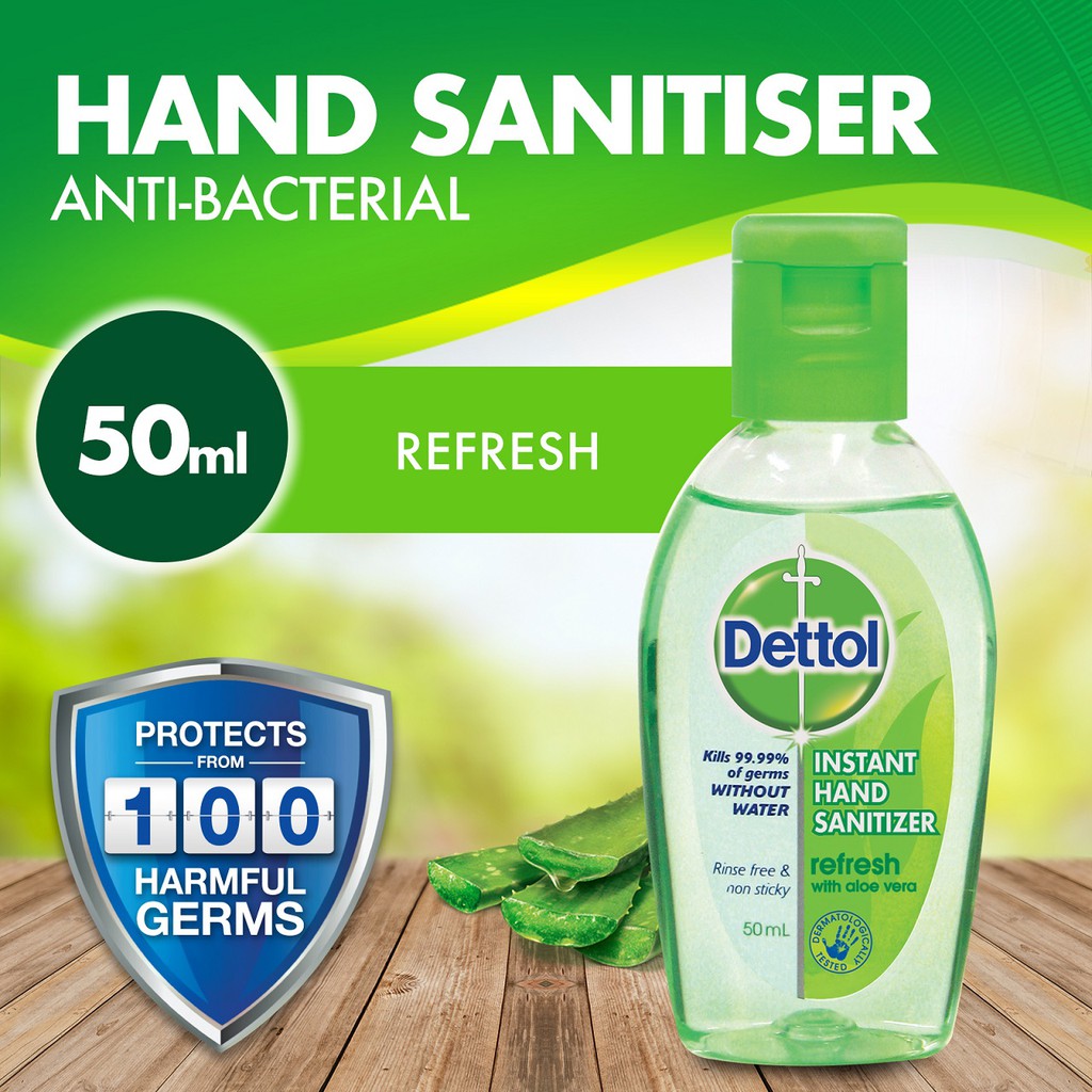 Dettol Hand Sanitizer 50 ml เจลล้างมืออนามัย เดทตอล 50 มล.