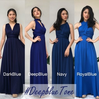 #Deep Blue Tone Infinity dress อินฟินิตี้เดรส ชุดออกงาน ชุดราตรี ชุดเพื่อนเจ้าสาว BY INCHESTYLE