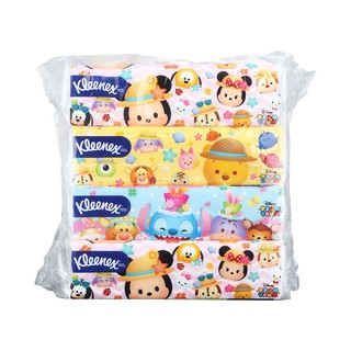 กระดาษชำระ ทิชชู่เปียก กระดาษเช็ดหน้า KLEENEX TSUM TSUM แพ็ค 4 อุปกรณ์ทำความสะอาด ของใช้ภายในบ้าน FACIAL TISSUE KLEENEX