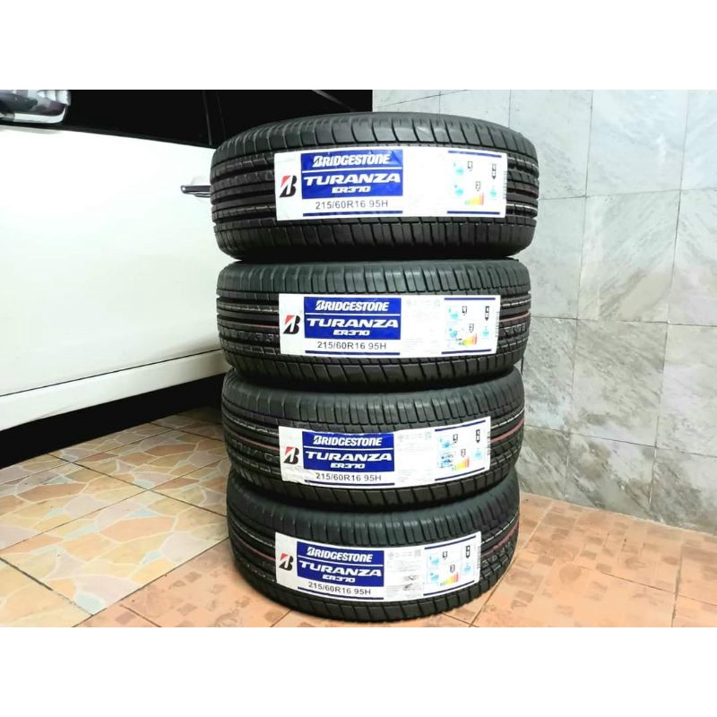 ยางใหม่ค้างปี 215/60R16 Bridgestone Turanza ER370 ผลิตปี 2020 พร้อมจุ๊บลมแปซิฟิก 4 ตัว จัดส่งฟรี มีป