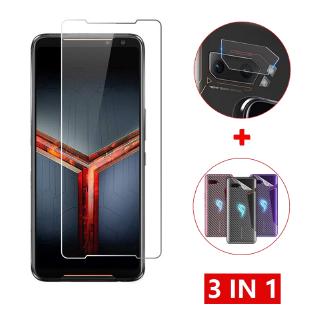 ฟิล์มกระจกนิรภัย กันรอยหน้าจอ และเลนส์กล้อง คาร์บอนไฟเบอร์ สําหรับ ASUS ROG Phone 2 ASUS ROG Phone2