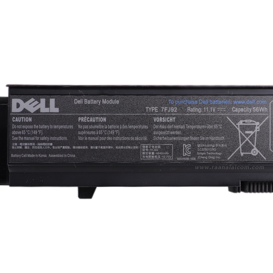 แบตเตอรี่โน๊ตบุ๊ค Battery Dell Vostro 3400 แท้ 7FJ92 ลดราคาพิเศษ