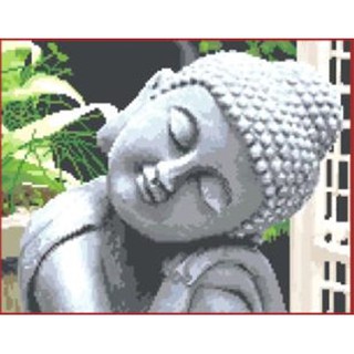 ชุดปักครอสติช รูปปั้น พระพุทธเจ้า Sleeping buddha cross stitch kit