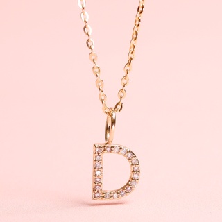 Grace Fine Jewelry จี้เพชรทองแท้ 9k D Alphabet (จี้อย่างเดียว)