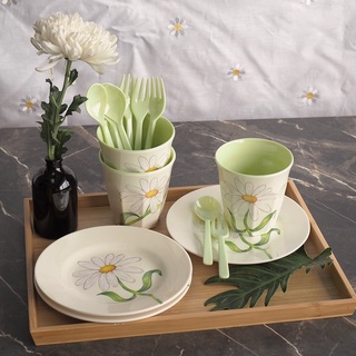 The Potters Home Collection : Daisy / Snack Set ผลิตภัณฑ์เมลามีน 100%  แบ่งขายเป็นชิ้น