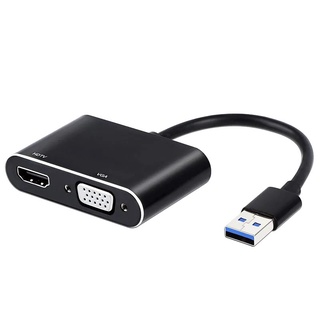 USB 3.0 to VGA / HDMI เพิ่มหน้าจอแยกอิสระหรือจอเหมือนก็ได้ Fuii HD 1080 สายยาว16cm