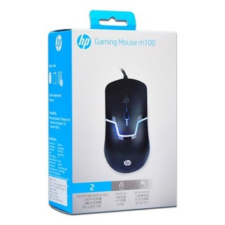 USB Optical Mouse HP GAMING (M100S) สีดำ​ มี​ 6ปุ่ม​ ปรับ​ DPI​ 4 ระดับ