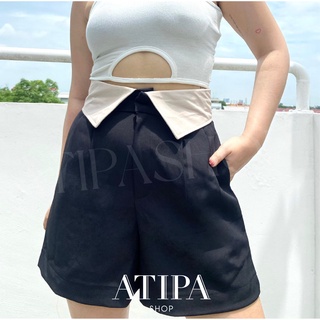 Atipashop - MUFFIN SHORT PANTS กางเกงขาสั้น เอวสูง ทรงสวย ตะขอสองชั้น