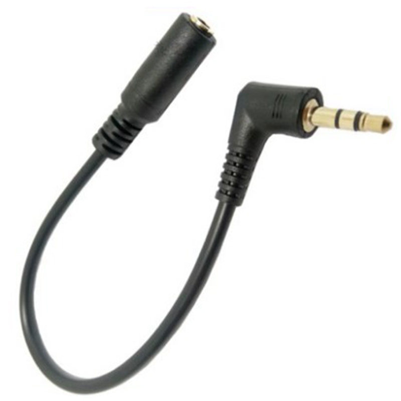 90 Degree Right Angled 3 5mm 3 Pole Audio Stereo Male To Male amp Female Extension Cable Audio