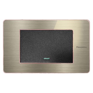 RUMOS PLUS Rose Gold Frame 1 Gang 1 Way รูมอสพลัส สวิตช์ 1G(ปุ่มใหญ่) ทางเดียว พร้อมกรอบสีโรสโกลด์
