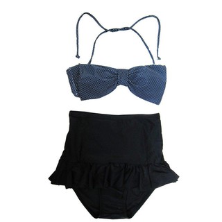Easy Swim ชุดว่ายน้ำ Two Piece - สีน้ำเงินจุดขาว