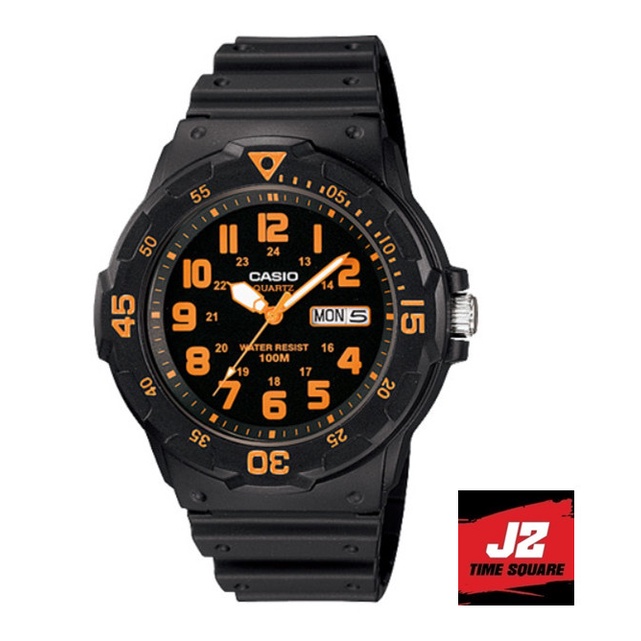 Casio ของแท้ 100% นาฬิกาผู้ชายทางการ MRW-200H-4B สายยางประกัน CMG