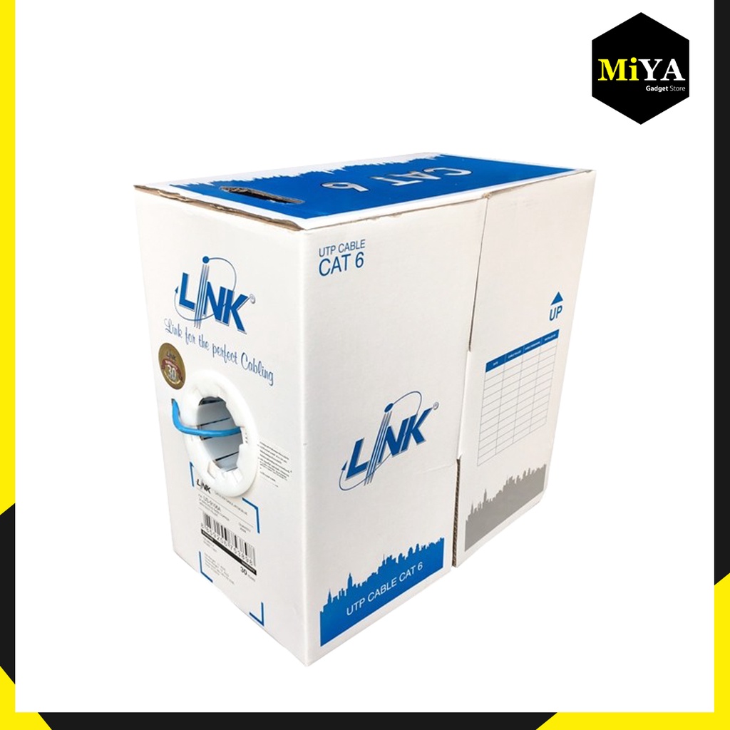 LINK US-9106A CAT6 UTP (250 MHz) w/Cross Filler, 24 AWG, CM Blue 305 M./Pull Bx.