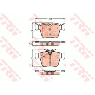 GDB2154 ผ้าเบรค-หลัง(TRW) (เนื้อผ้า COTEC) BENZ GLC250 (X253) 2.0 15-19