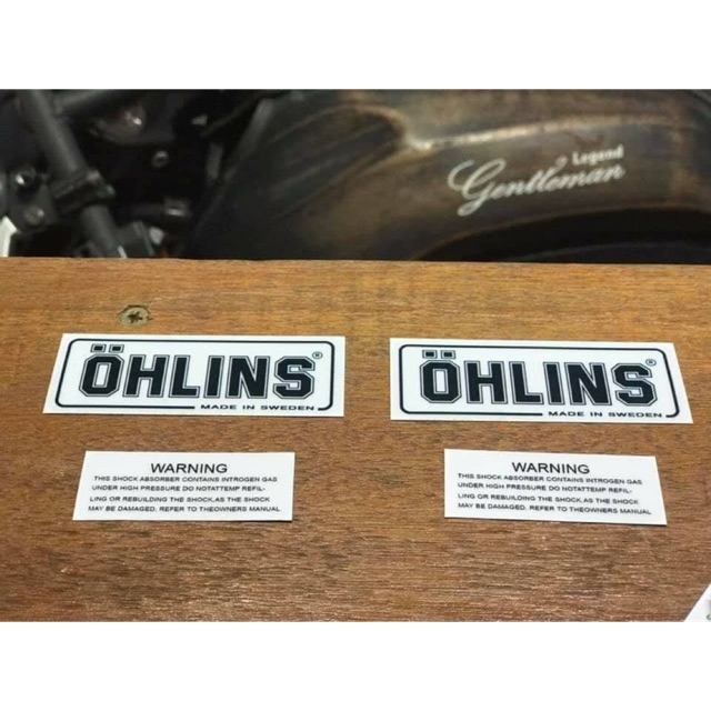 [ใส่โค้ด WSW60 ลดทันที 60.- ซื้อครบ 300.-] สติ๊กเกอร์ OHLINS สติกเกอร์แต่งรถ สตอร์เกอร์ติดโช๊ค