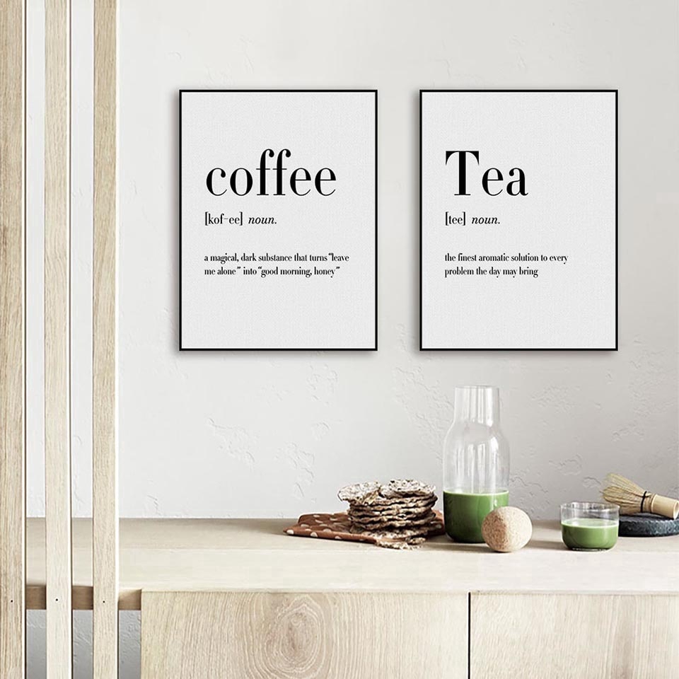 โปสเตอร์ผ้าใบ พิมพ์ลายคําคมเบียร์ กาแฟ ไวน์ สไตล์นอร์ดิก มินิมอล สีดํา และสีขาว สําหรับตกแต่งผนังบ้าน ห้องครัว