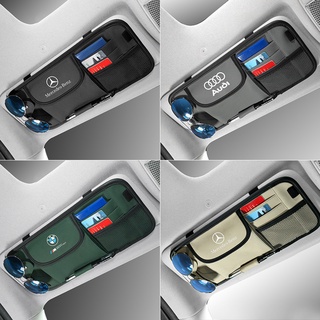 Car Glasses Clip Mercedes-Benz BMW Audi Visor Storage Card Holder Card Bag ID Pouch Car Supplies