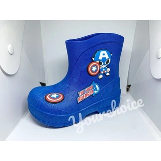 รองเท้าบูทเด็ก Marvel Spiderman Captain America รองเท้าบู๊ทเด็ก กันน้ำ กันฝน BM01