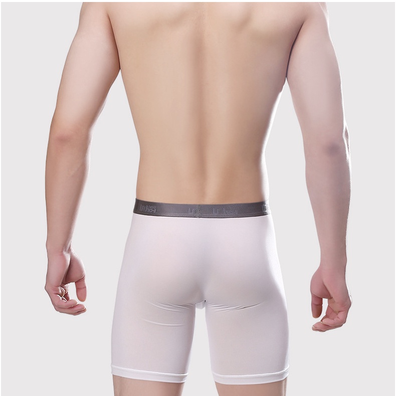 กางเกงบ็อกเซอร์ขายาว แบบบางพิเศษ แห้งเร็ว เหมาะกับการเล่นฟิตเนส สําหรับผู้ชาย