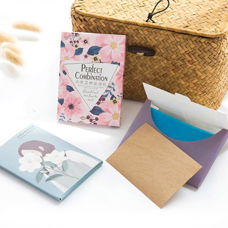 50 Sheet/Bag Tissue Papers Makeup Cleansing Oil Absorbing Face Paper ...